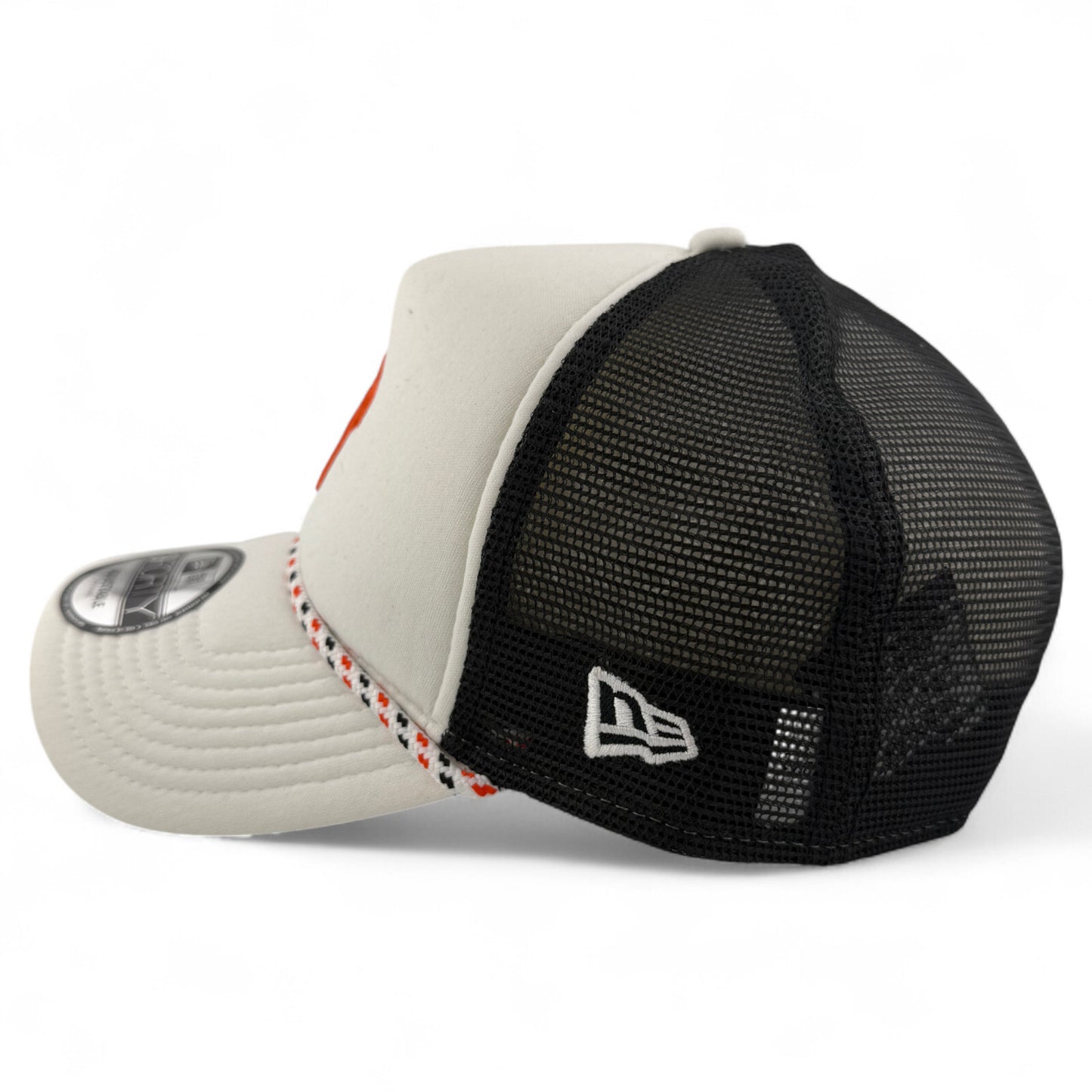New Era San Francisco Giants Rope A-Frame Trucker 9FORTY Adjustable Snapback Hat