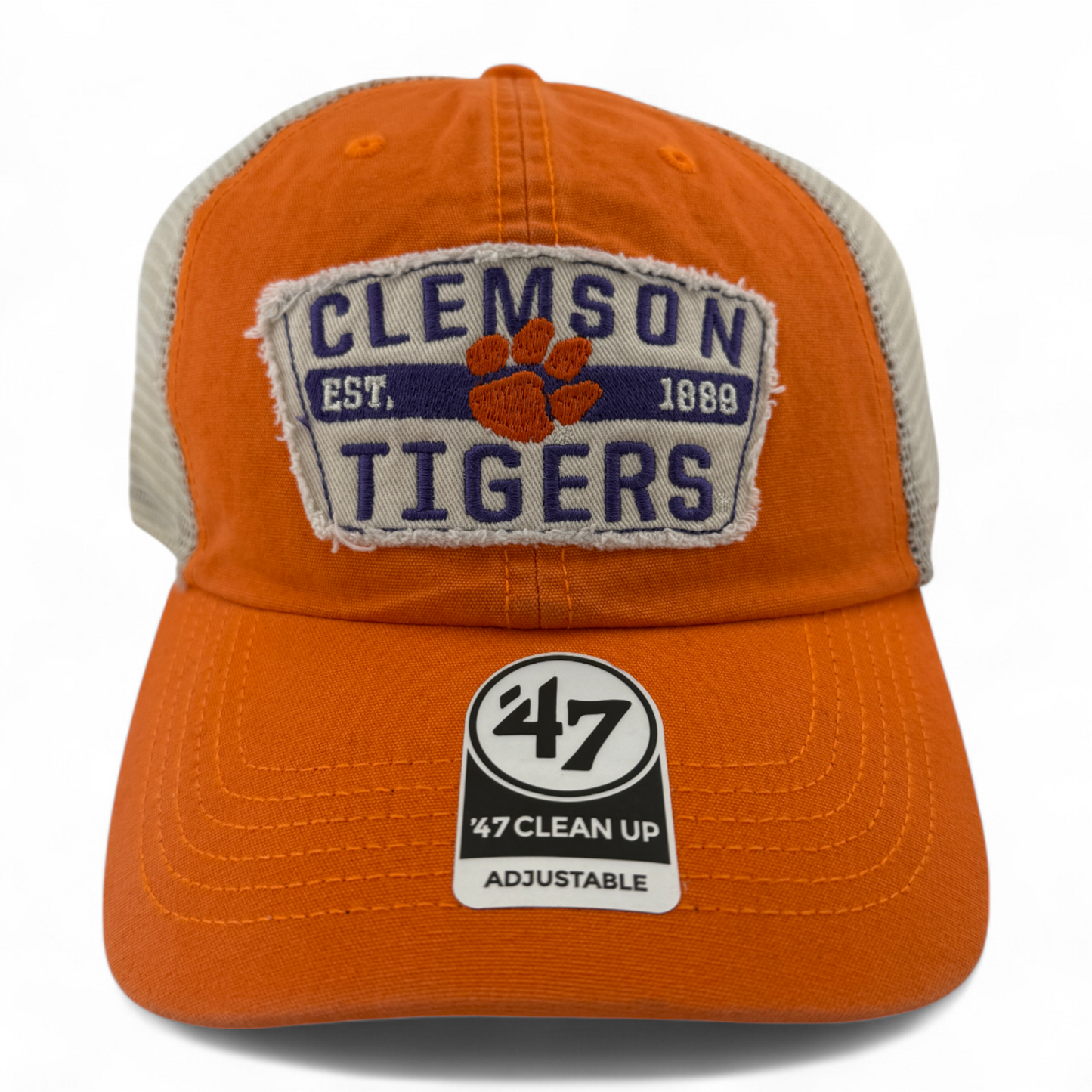 '47 Brand Clemson University Tigers NCAA Crawford Clean Up Adjustable Hat Cap