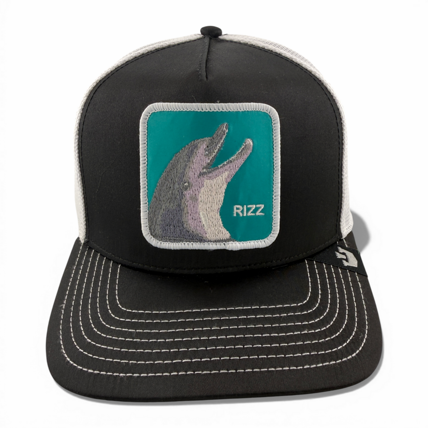 Goorin Bros Rizz Dolphin The Farm Satin Mesh Trucker Snapback Adjustable Hat Cap