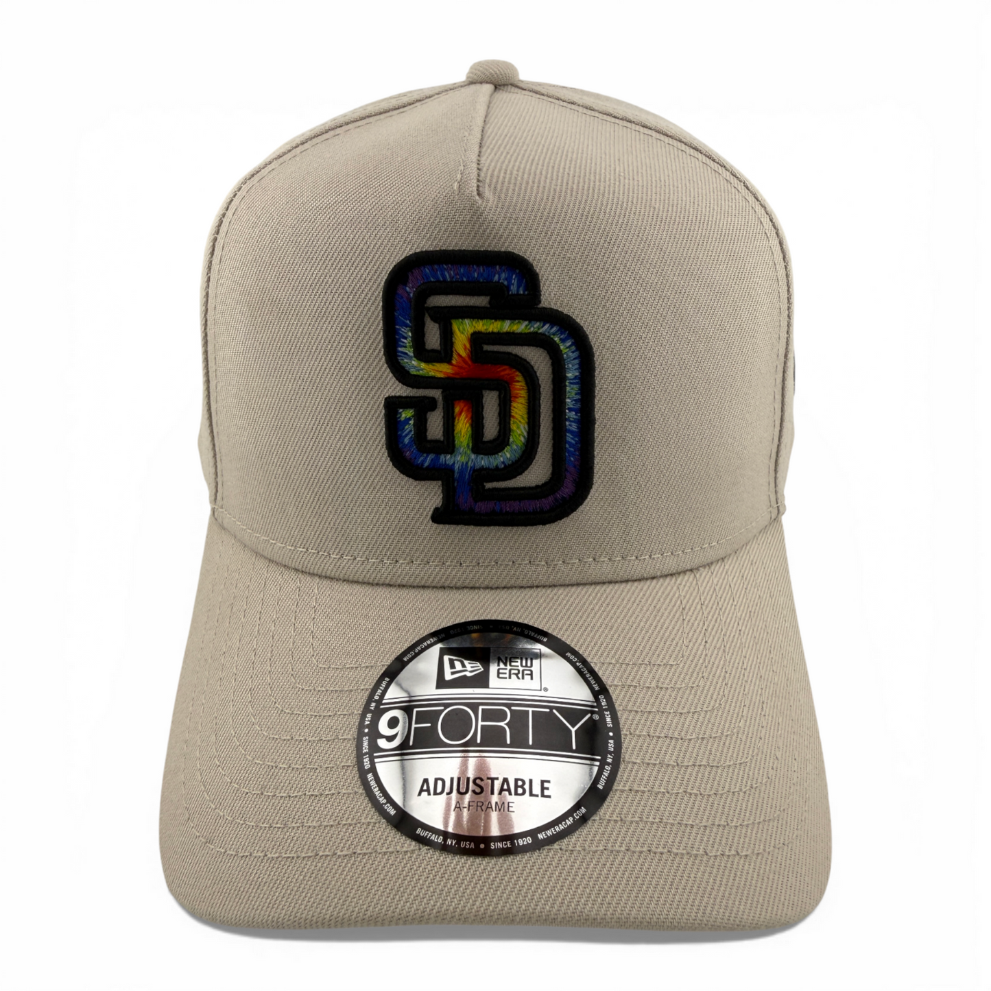 New Era San Diego Padres Stone Tie Dye A-Frame 9Forty Snapback Adjustable Hat
