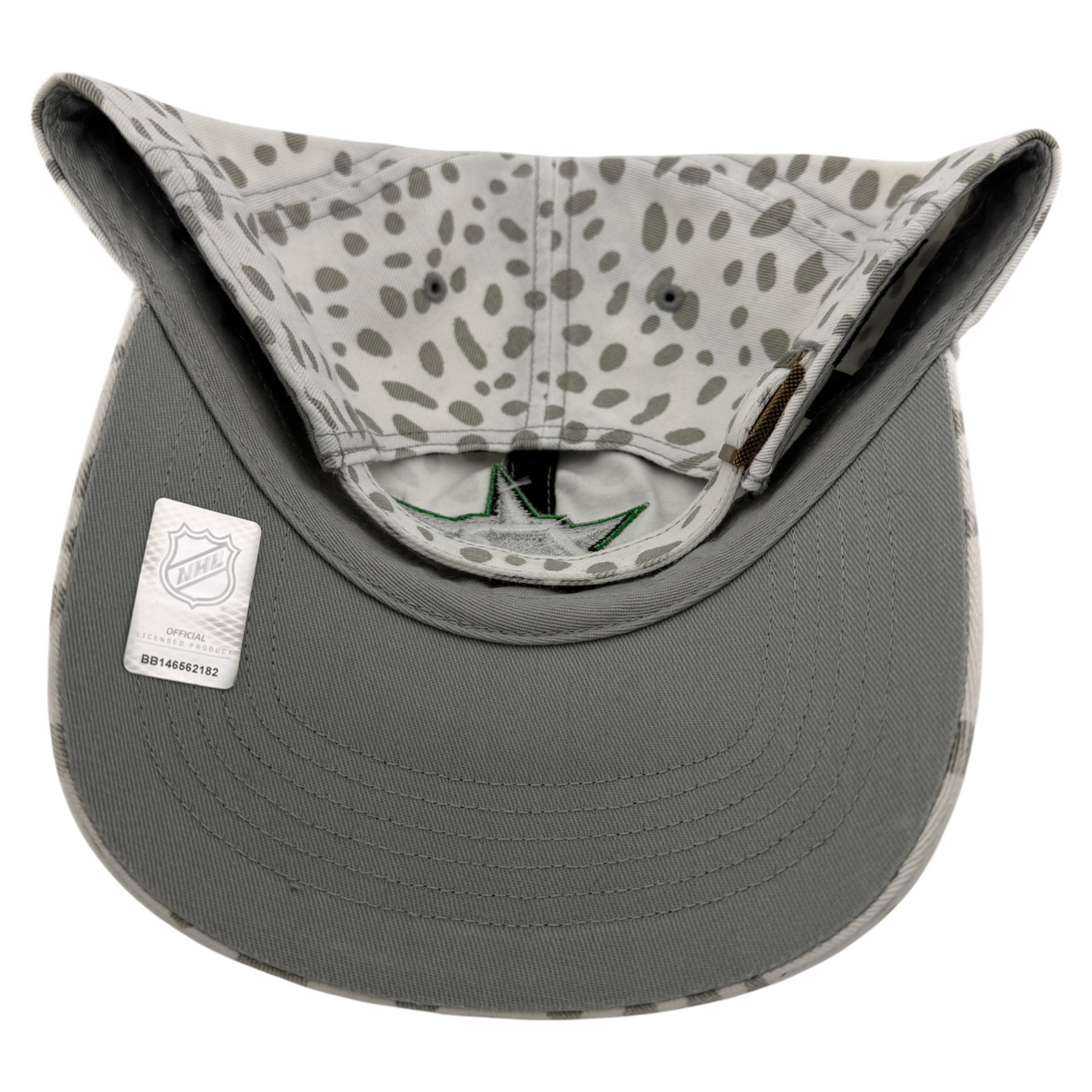 '47 Brand Dallas Stars NHL White Cheetah Leopard Clean Up Adjustable Dad Hat Cap
