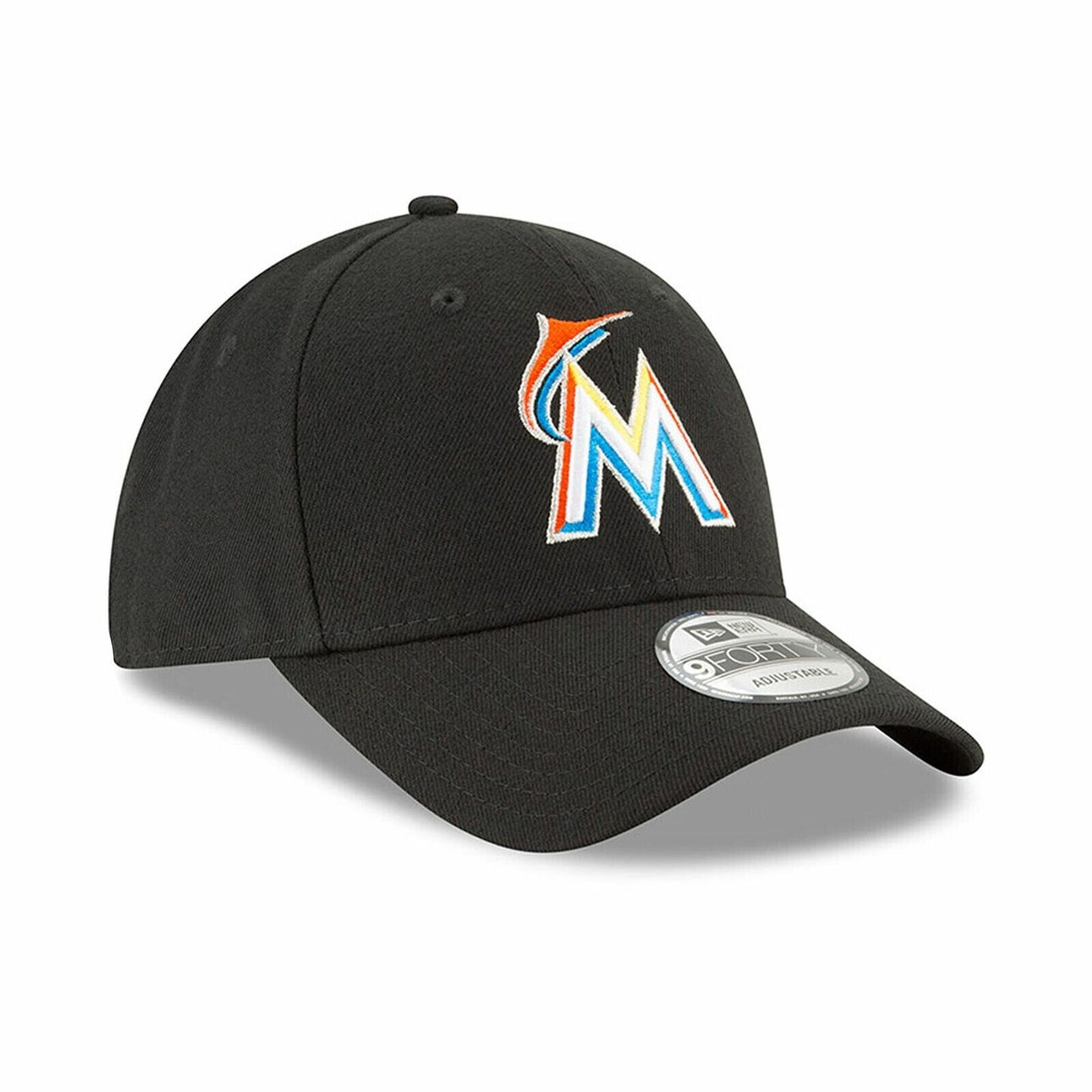 New Era Miami Marlins The League Black Color Logo 9FORTY Adjustable Hat 10489619