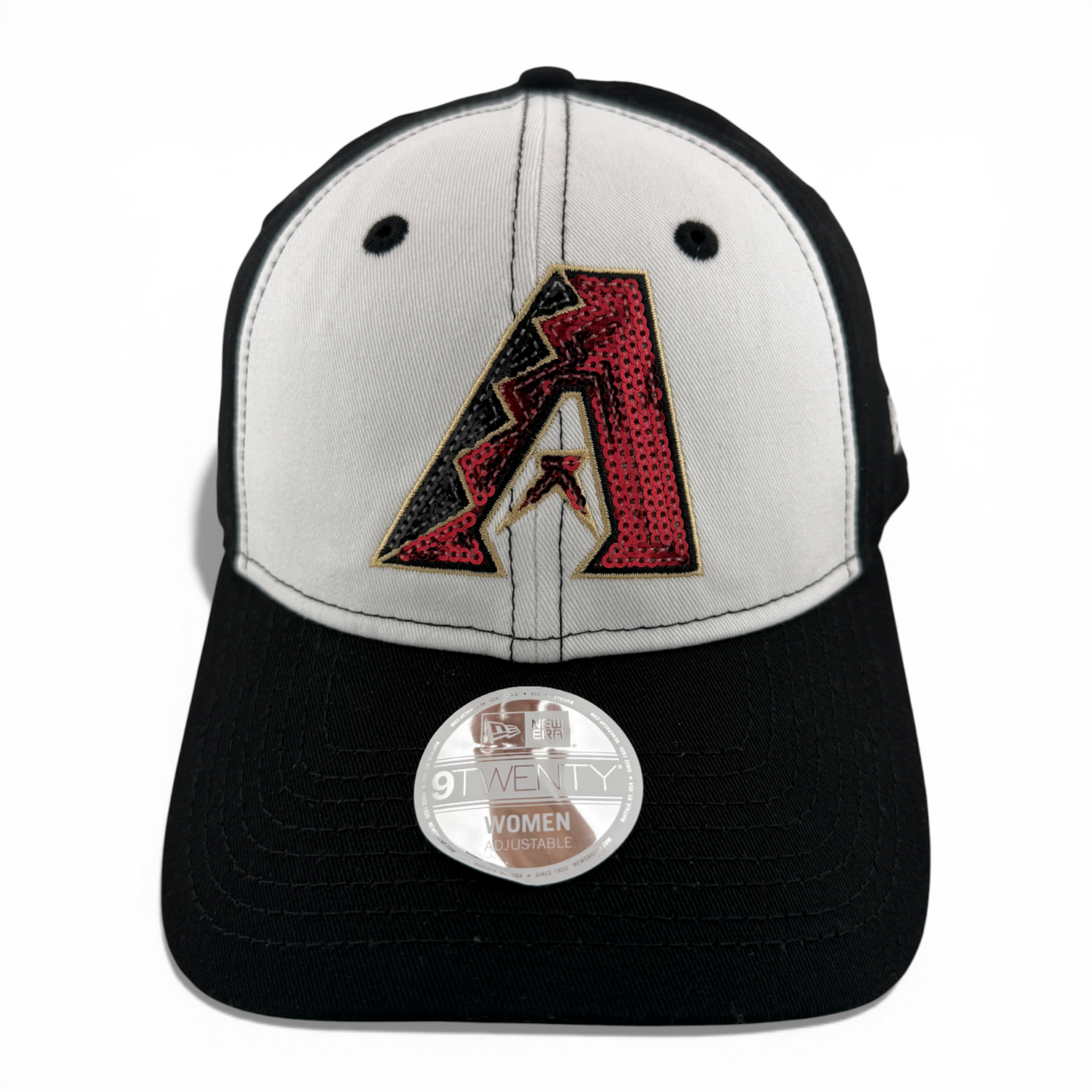 New Era Arizona Diamondbacks MLB Sequin Logo 9Twenty Womens Adjustable Dad Hat