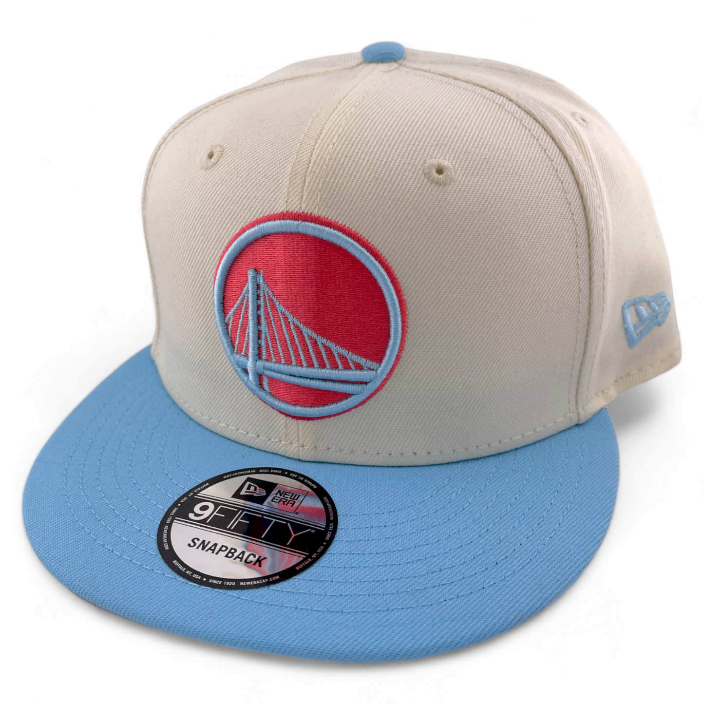 New Era Golden State Warriors NBA 2-Tone Color Pack Cream 9FIFTY Snapback Hat Cap