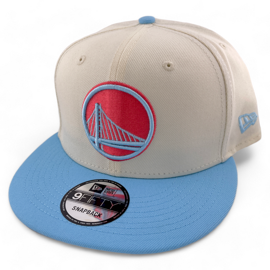 New Era Golden State Warriors NBA 2-Tone Color Pack Cream 9FIFTY Snapback Hat Cap