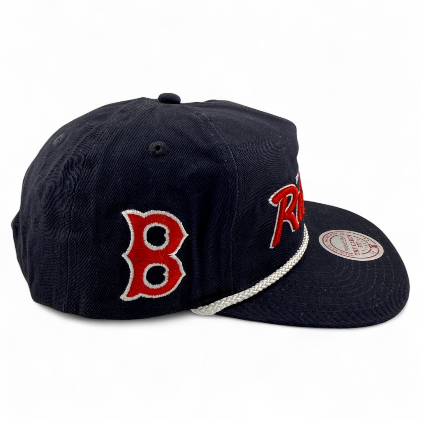 Mitchell & Ness Chicago White Sox Script A-Frame Rope Golfer Caddy Fit Snapback