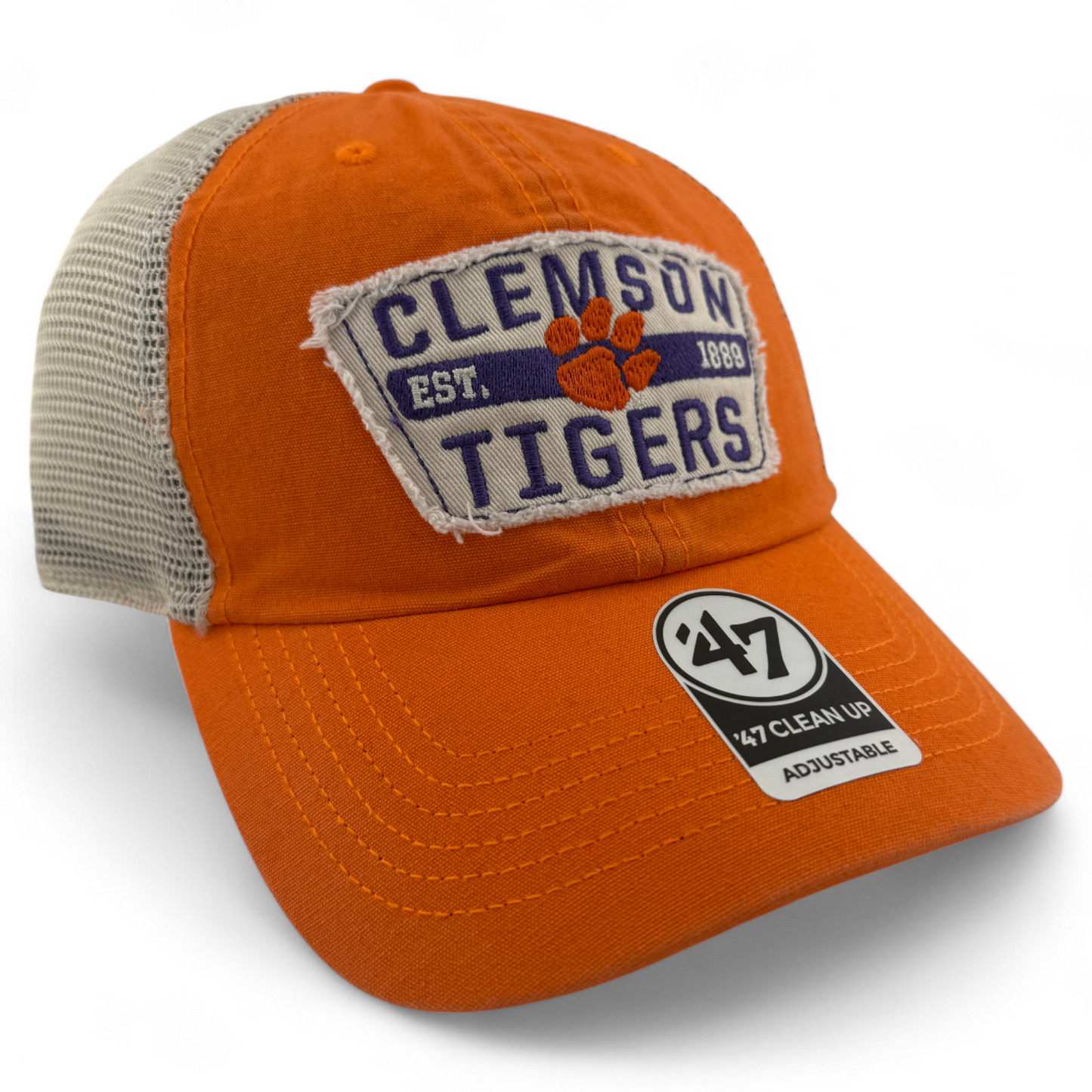 '47 Brand Clemson University Tigers NCAA Crawford Clean Up Adjustable Hat Cap