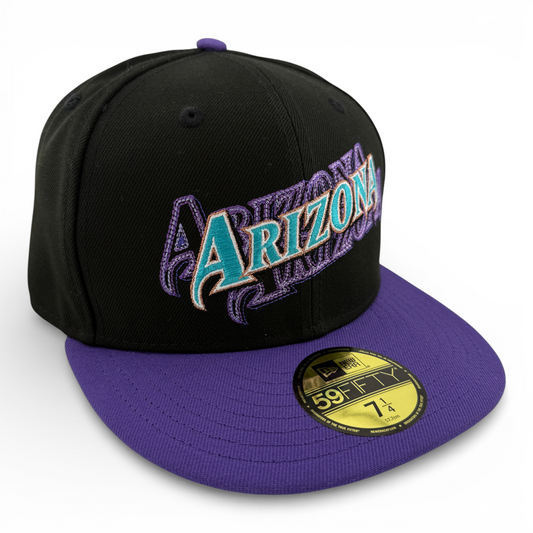 New Era Arizona Diamondbacks MLB Shadow Stitch Logo Purple 59FIFTY Fitted Hat