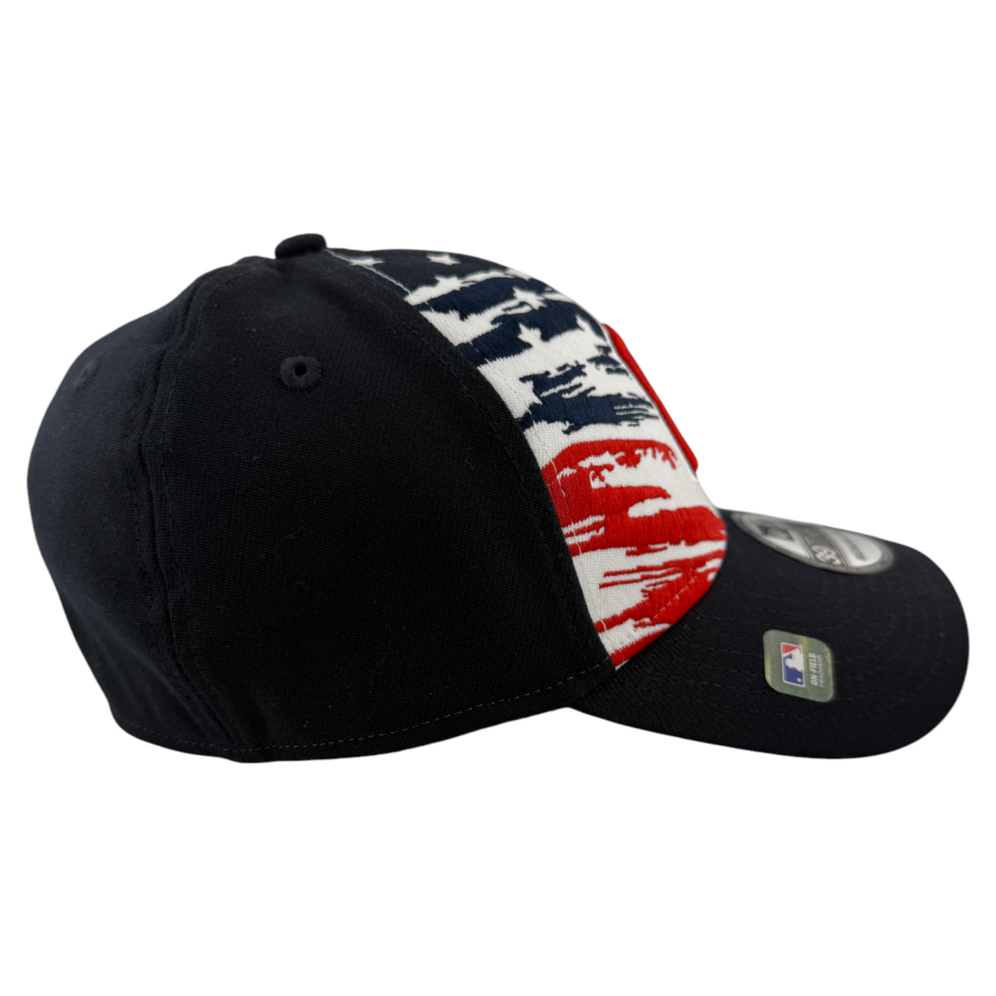 New Era Cleveland Guardians MLB 2022 4th of July Flag 39Thirty Flex Fit Hat Cap