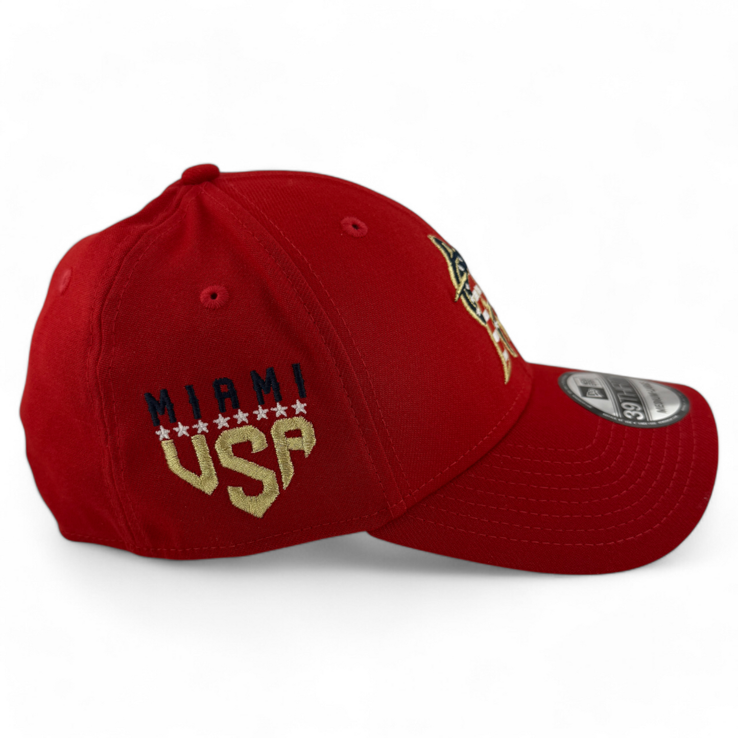 New Era Miami Marlins MLB 2023 Fourth of July USA Flag 39Thirty Flex Fit Hat