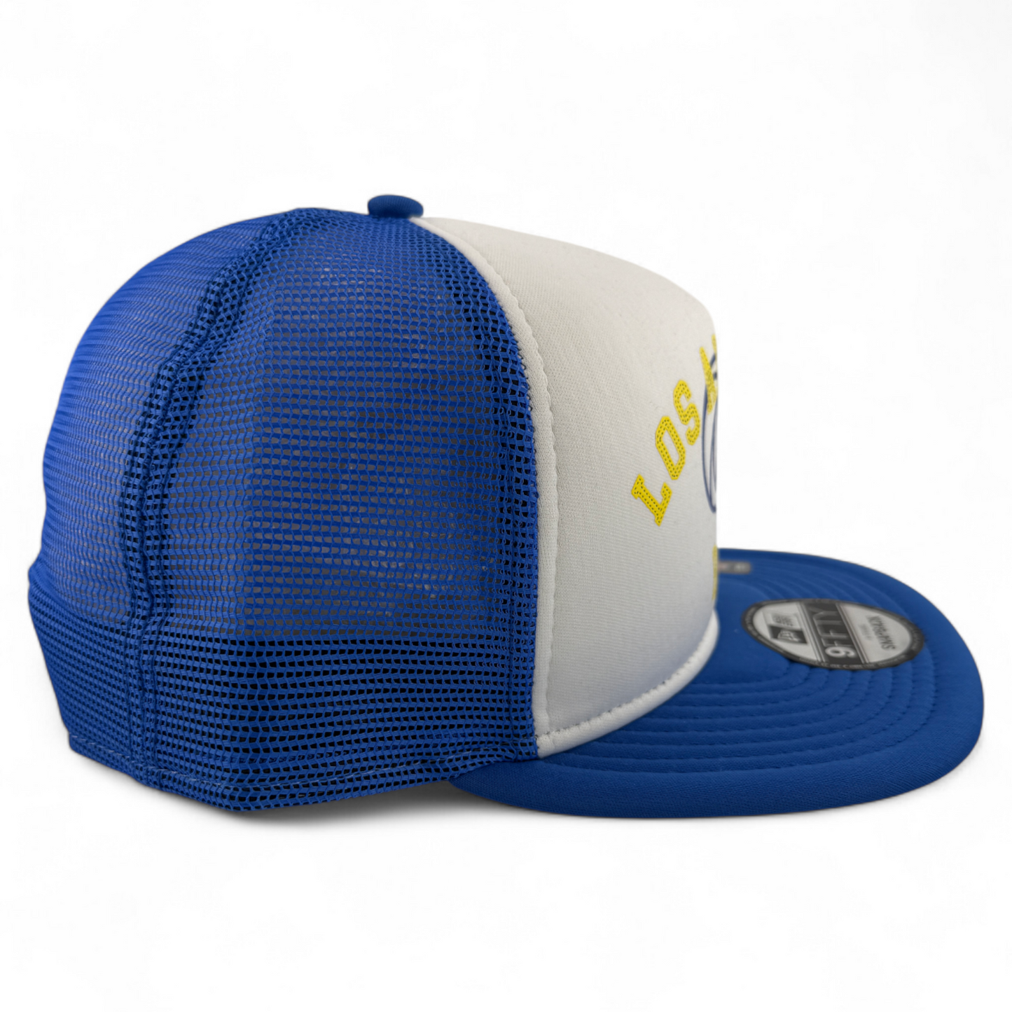 New Era Los Angeles Rams NFL Foam Trucker Mesh Back A-Frame 9Fifty Snapback Hat