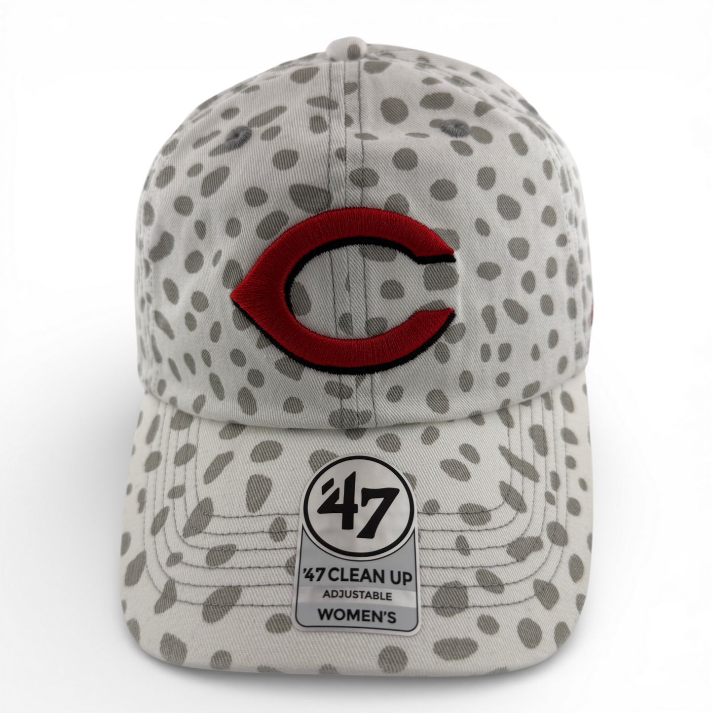 '47 Brand Cincinnati Reds MLB Cheetah Clean Up Women's Adjustable Dad Hat Cap