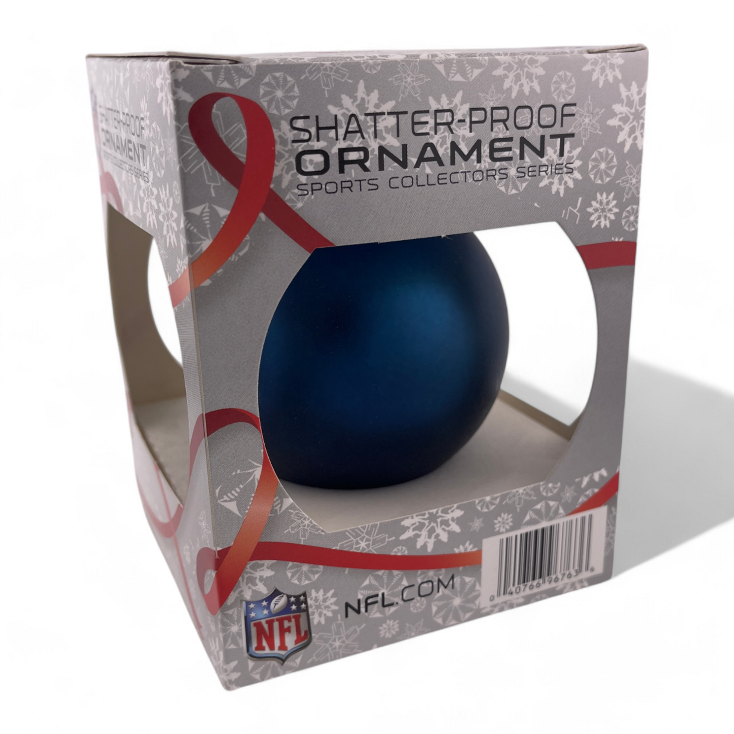 2-PACK New York Giants NFL Navy Round Shatterproof Christmas Tree Boxed Ornament