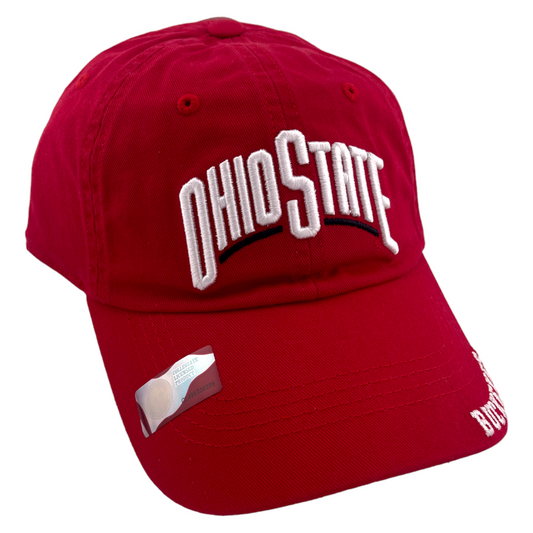 Ohio State University Buckeyes NCAA Ohio State Logo Red Adjustable Dad Hat Cap