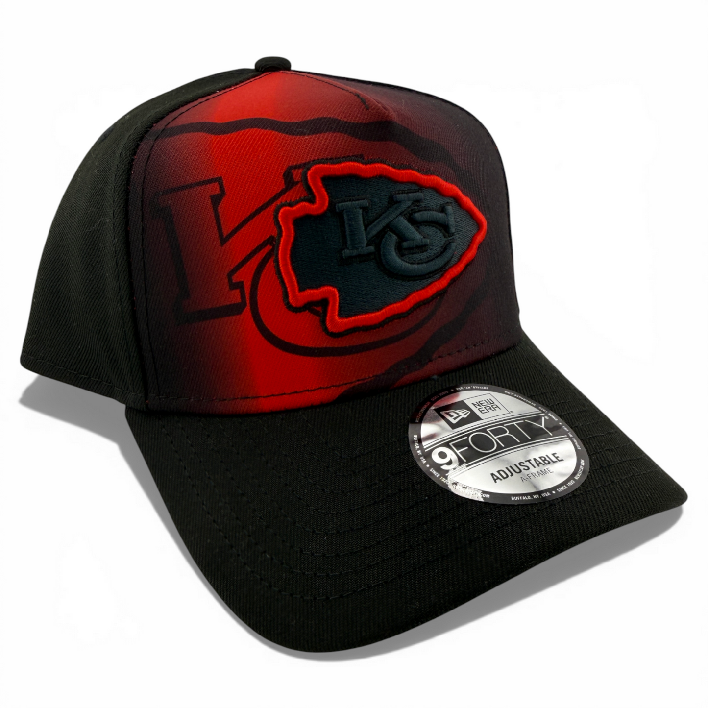 New Era Kansas City Chiefs NFL Fade A-Frame 9Forty Snapback Adjustable Hat Cap