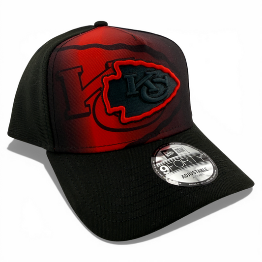 New Era Kansas City Chiefs NFL Fade A-Frame 9Forty Snapback Adjustable Hat Cap