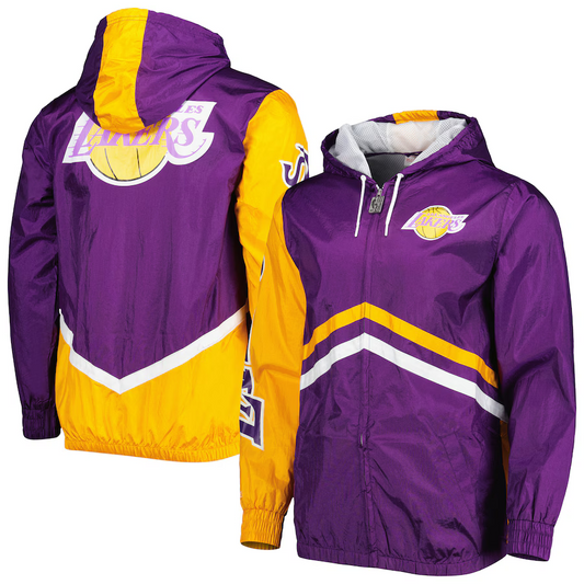 Mitchell & Ness Los Angeles Lakers Undeniable Full Zip Up Windbreaker Jacket