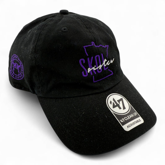 '47 Brand Minnesota Vikings NFL Team Exclusive Clean Up Adjustable Dad Hat Cap