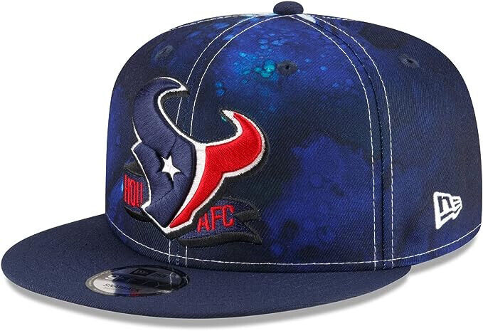 New Era Houston Texans 2022 Sideline NFL Ink Dye Blue 9FIFTY Snapback Hat Cap