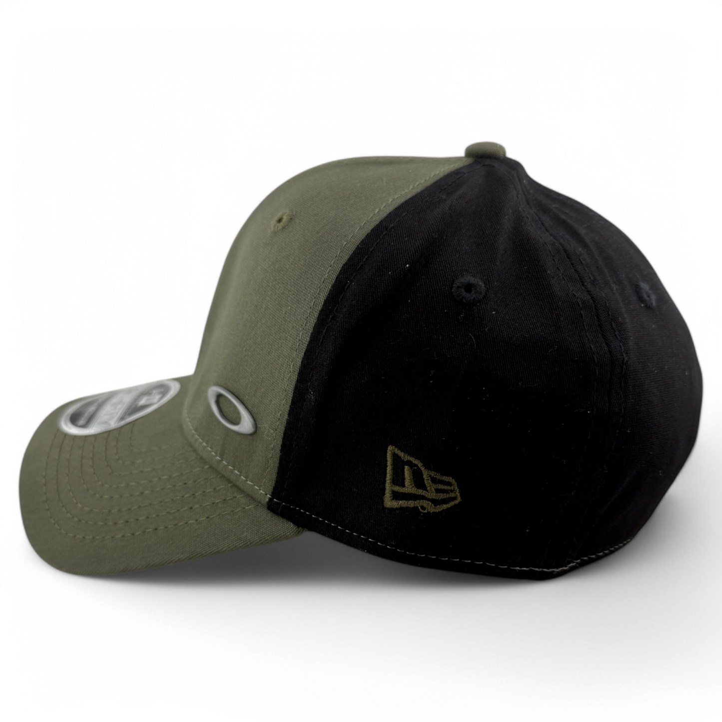 New Era Oakley Tin Foil Dark Brush Olive High Profile 39Thirty Flex Fit Hat Cap