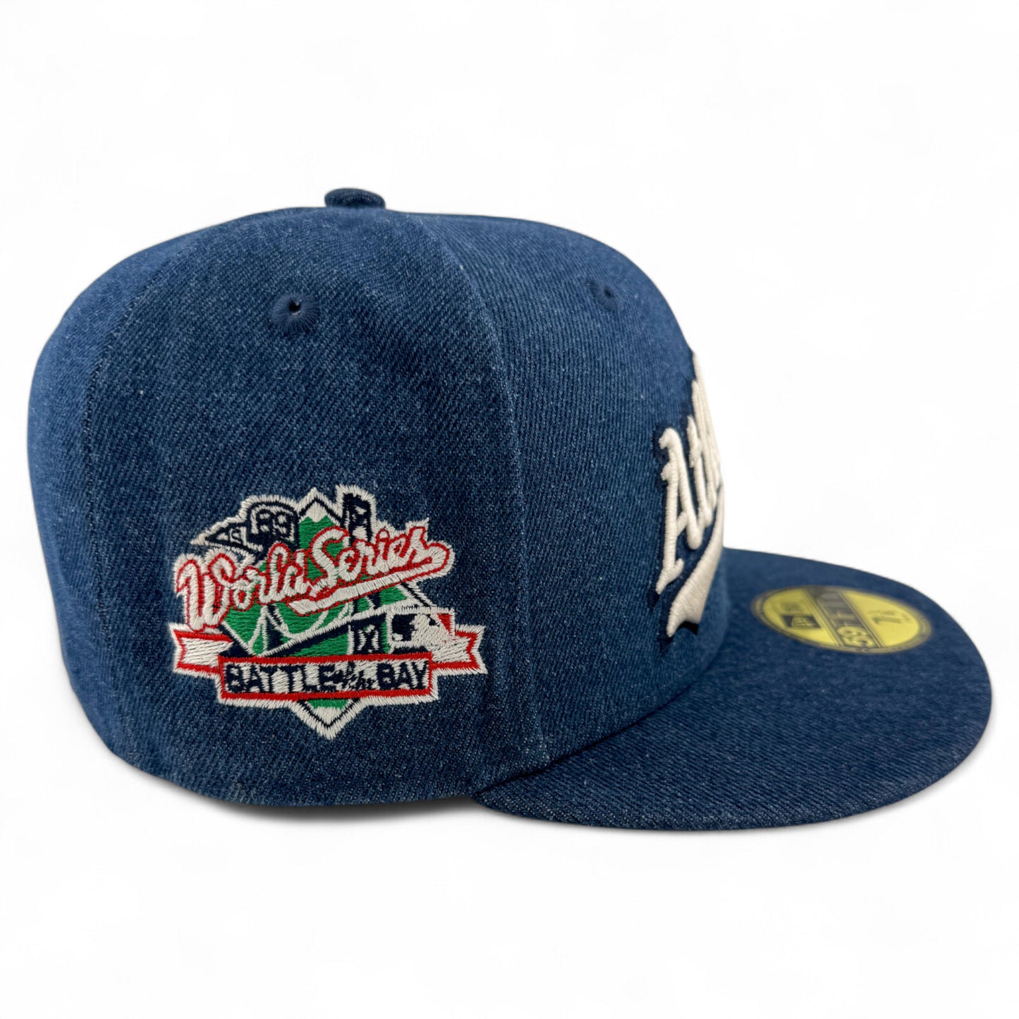 New Era Oakland Athletics A's MLB Denim 1989 World Series 59FIFTY Fitted Hat Cap