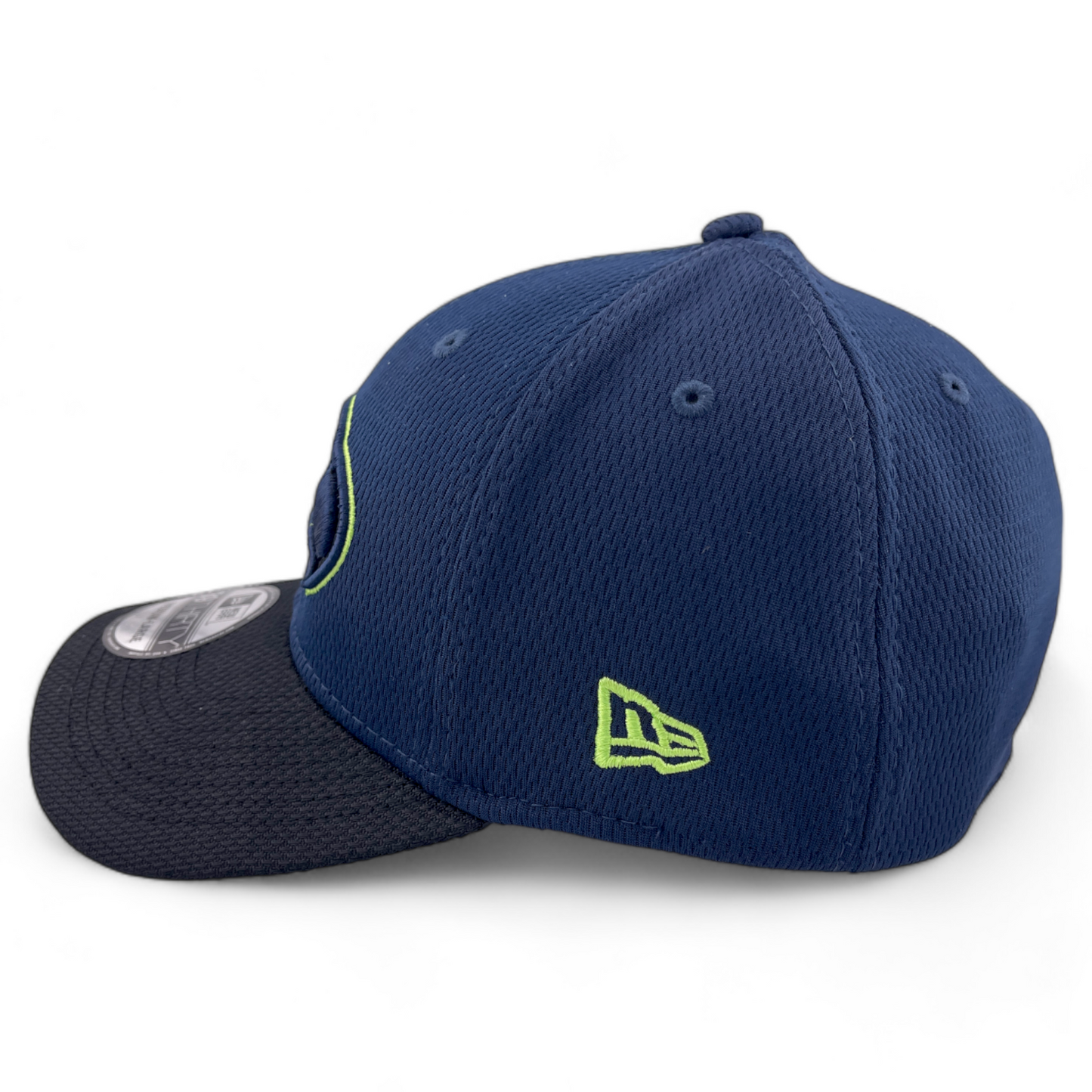 New Era Seattle Seahawks NFL Sideline Road Blue 39Thirty Flex Fit Hat Cap