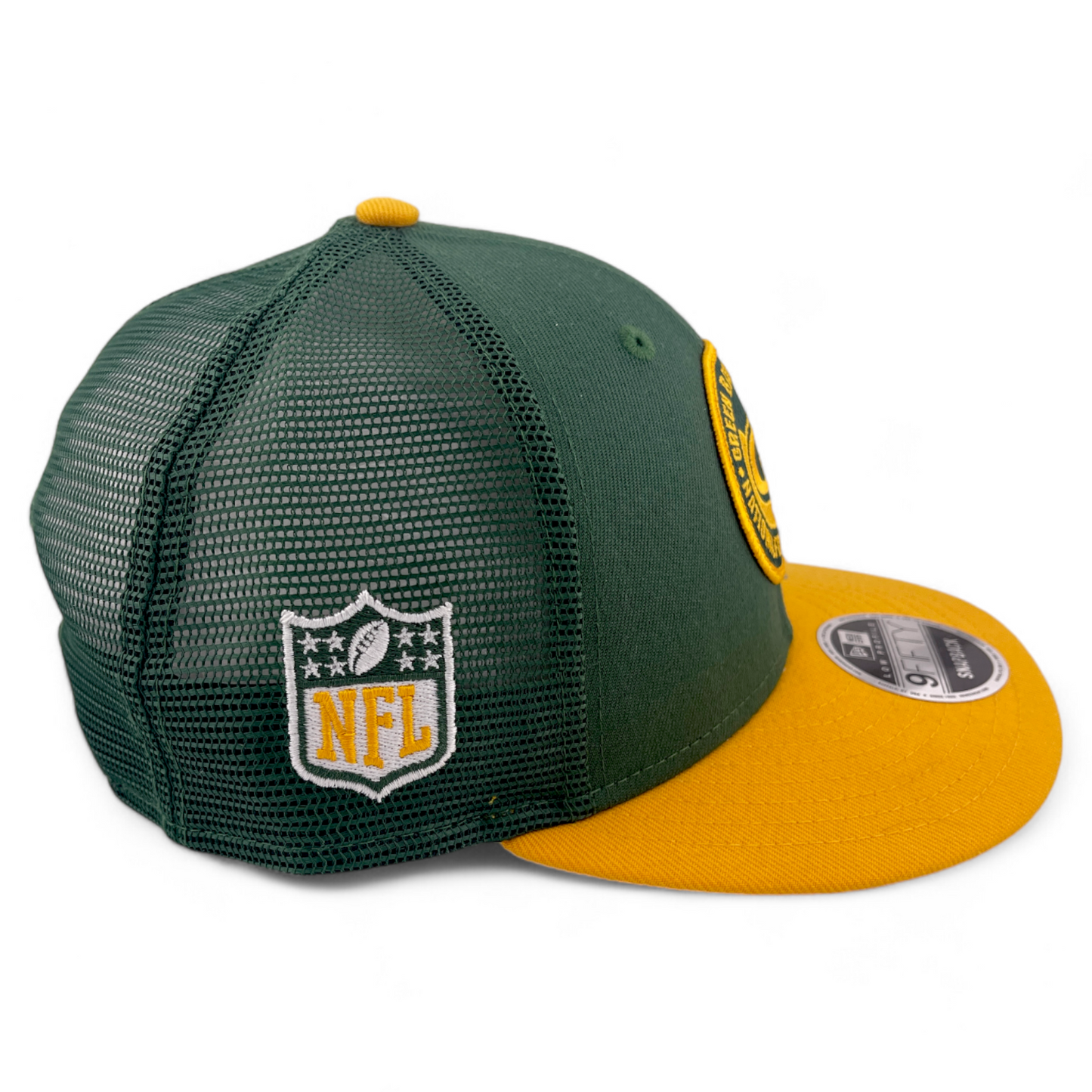 ~NEW DROP~ New Era Green Bay Packers NFL 2023 Sideline 9FIFTY Low Profile Mesh Snapback Hat