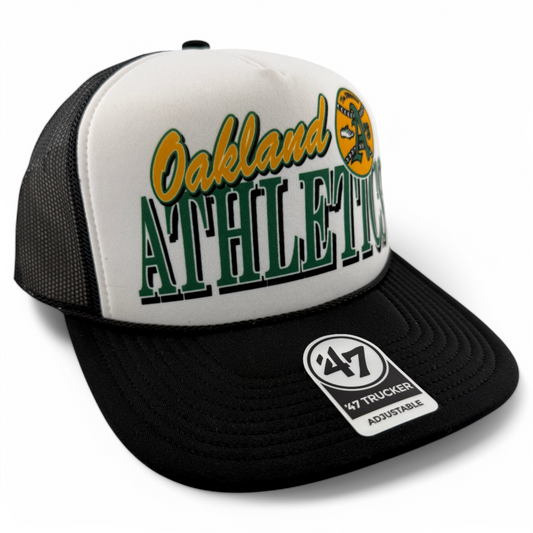'47 Brand Oakland Athletics A's Creedence Foam Trucker Snapback Mesh Back Hat
