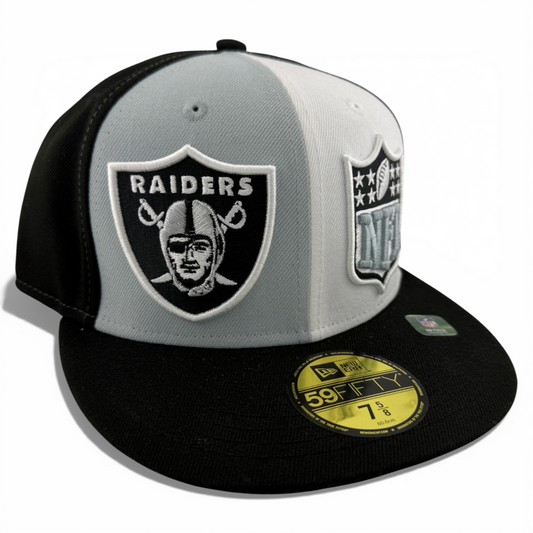 New Era Las Vegas Raiders NFL 2023 Sideline Split Logo 59FIFTY Fitted Hat Cap