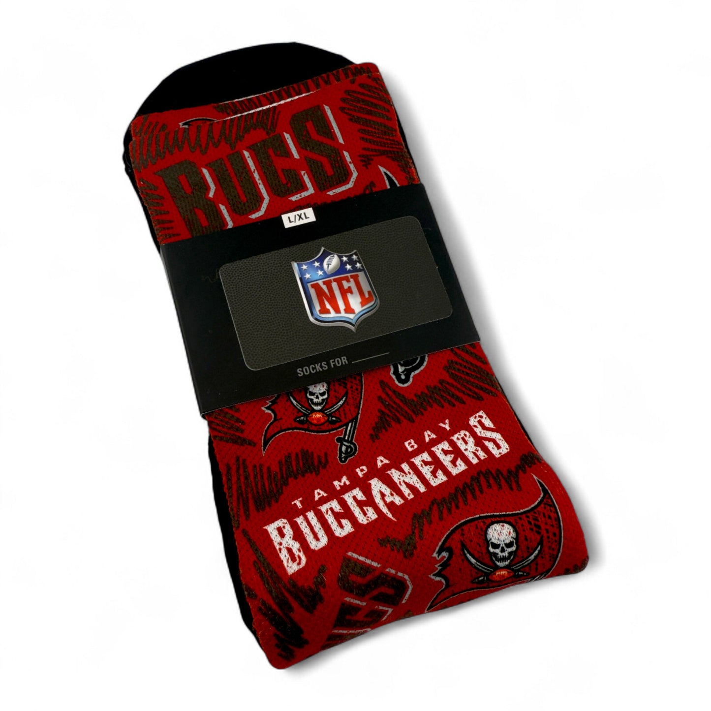 Rock 'Em Socks Tampa Bay Buccaneers NFL Football Logo Sketch Size L/XL 9-13