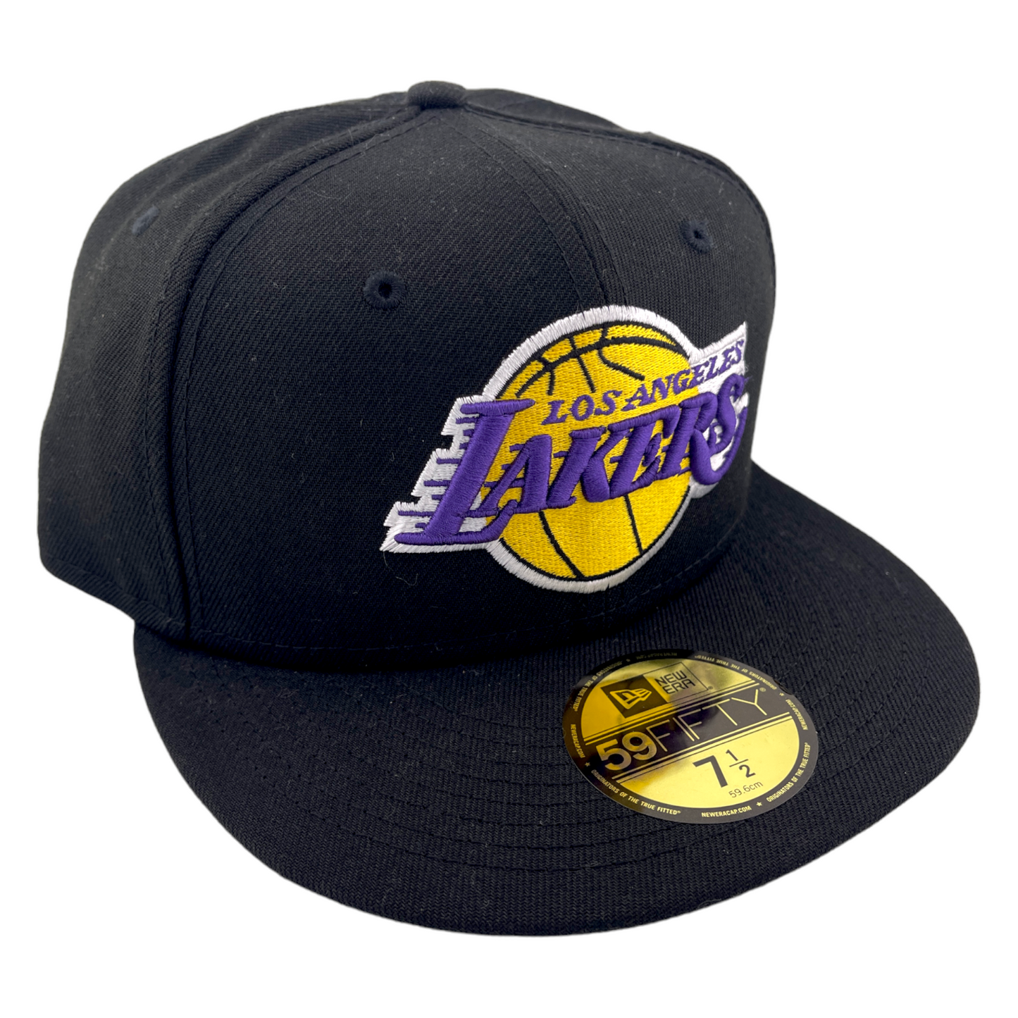 New Era Los Angeles Lakers Team Colors Black/Grey UV NBA 59Fifty Fitted Hat Cap