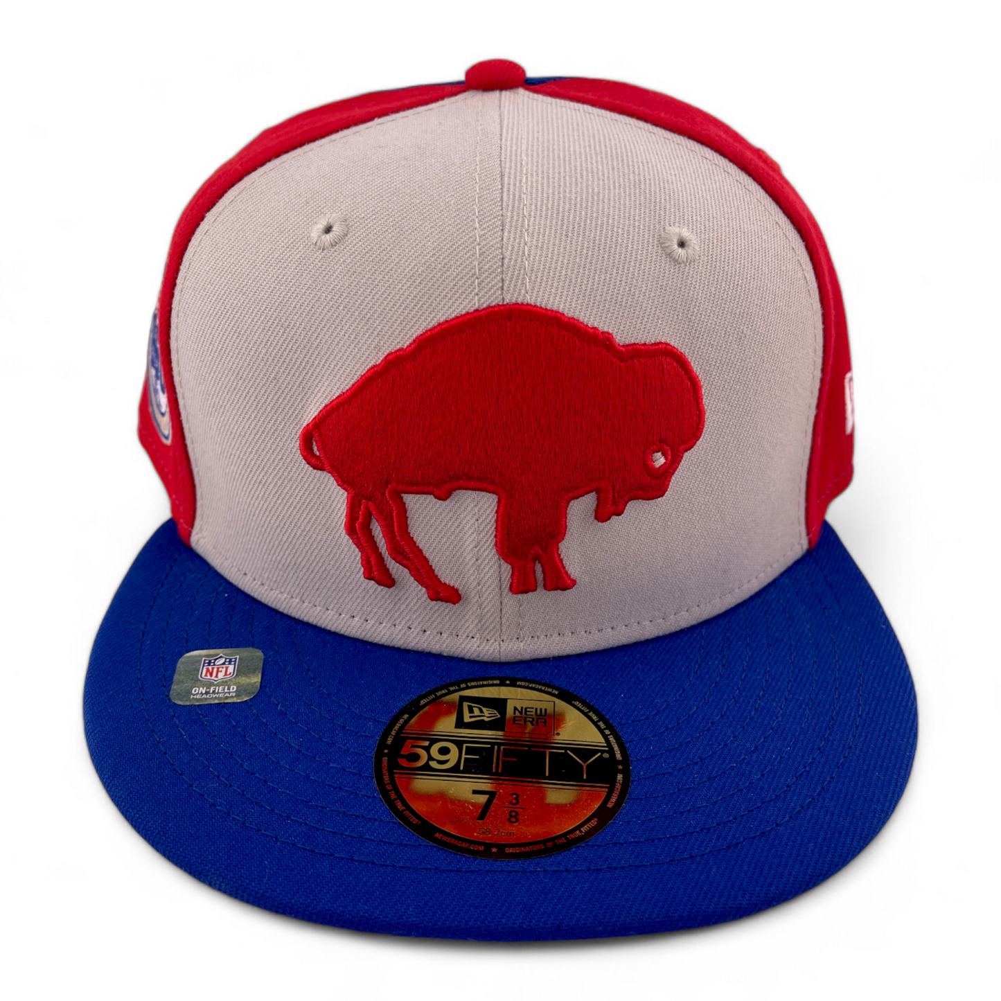 New Era Buffalo Bills NFL 2023 Sideline Historic Buffalo Logo 59Fifty Fitted Hat