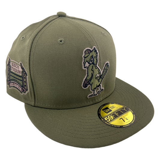 New Era St. Louis Cardinals Stadium Side Patch Olive/Camo UV 59FIFTY Fitted Hat Cap