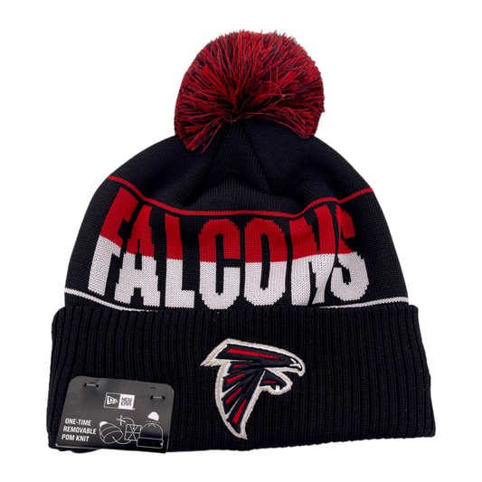 New Era Atlanta Falcons NFL 2023 Pom Beanie Cuffed Knit Cap Adult One Size