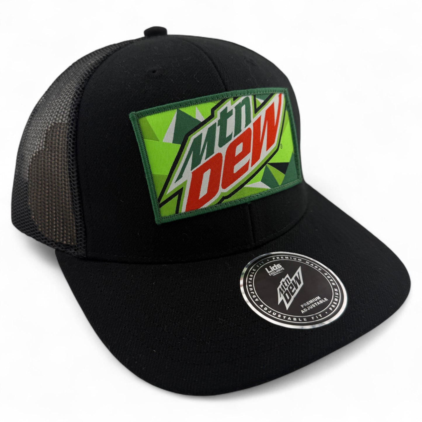 Mountain Dew Original Lids Exclusive Mtn Dew Trucker Adjustable Snapback Hat Cap