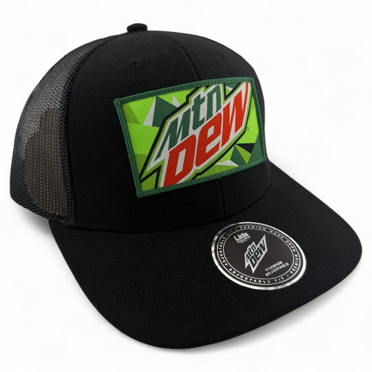 Mountain Dew Original Lids Exclusive Mtn Dew Trucker Adjustable Snapback Hat Cap