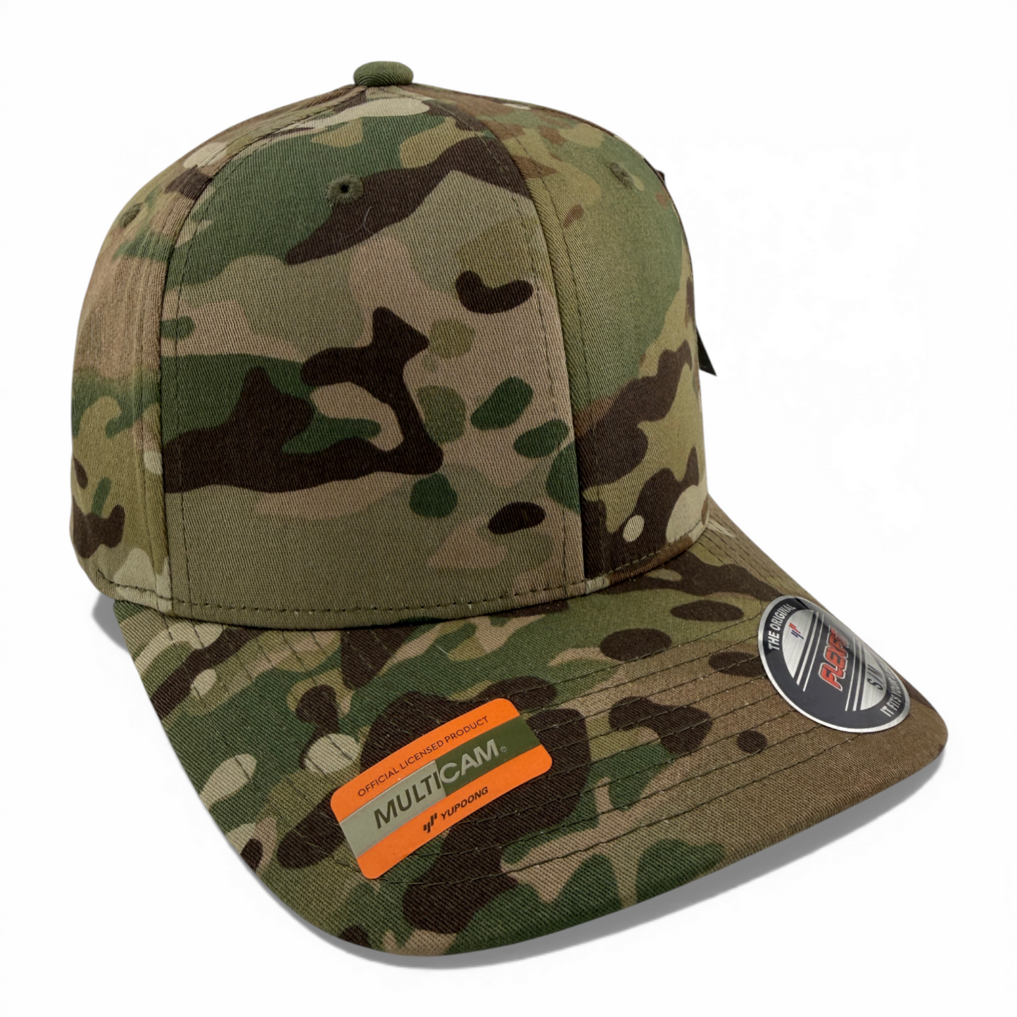 The Original FlexFit MultiCam Olive/Tan Camouflage Blank Stretch Fit Fitted Hat