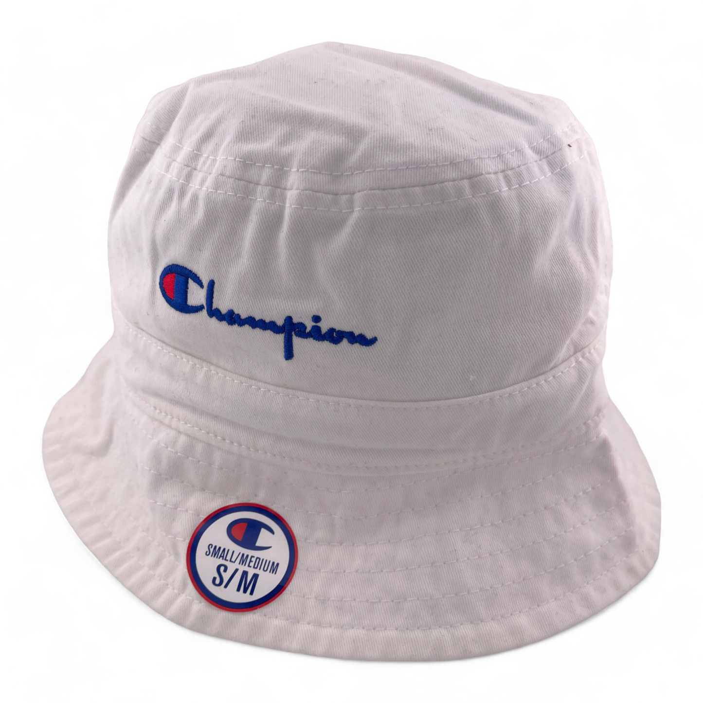 Champion Script Logo Classic All White H78459 Boonie Bucket Hat Unisex Adult S/M