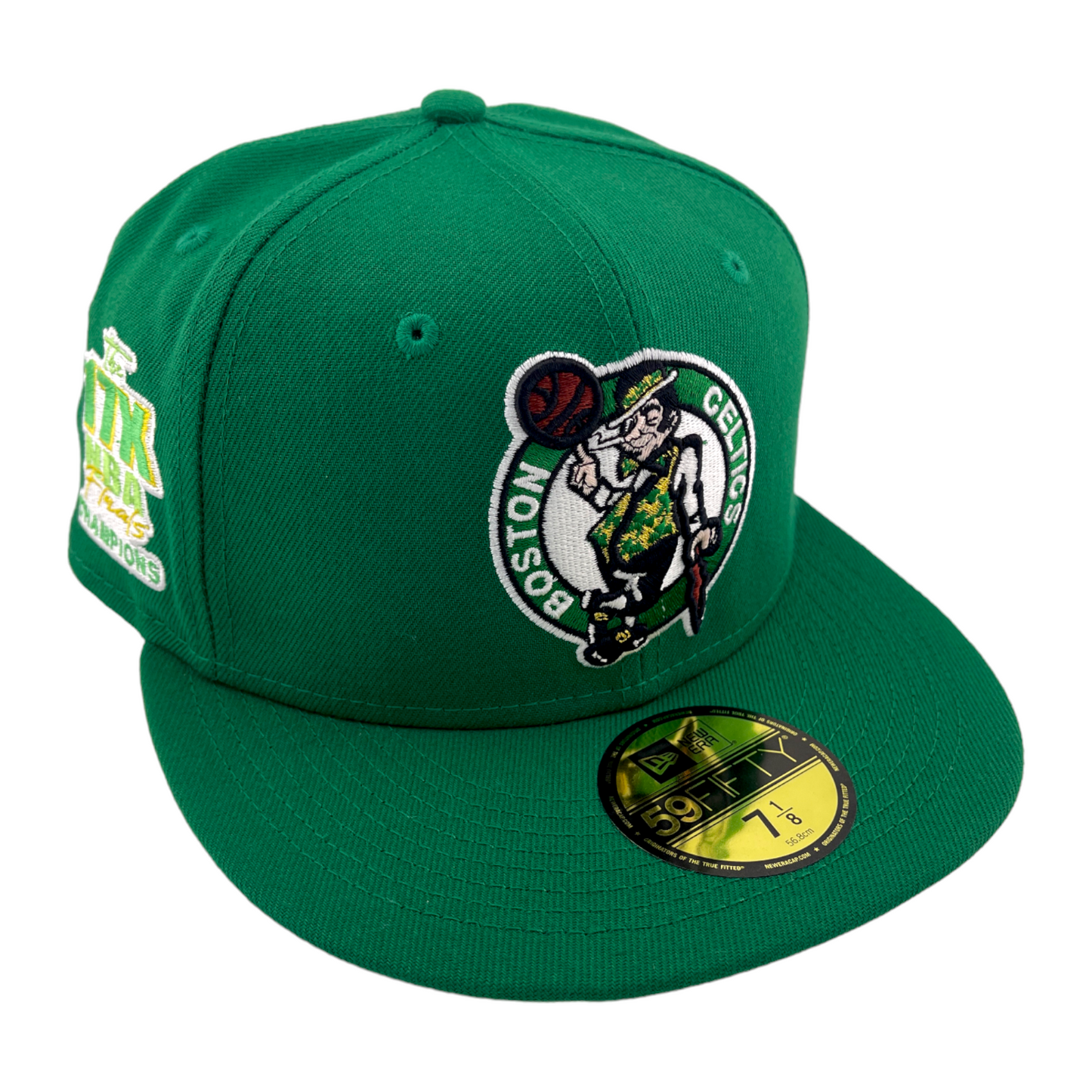 New Era Boston Celtics 17x Champions Patch Green/Yellow UV 59Fifty Fitted Hat