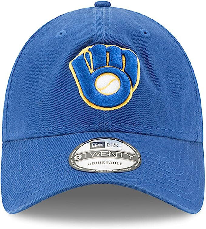 New Era Milwaukee Brewers Core Classic MLB Blue 9Twenty Dad Hat Adjustable Cap