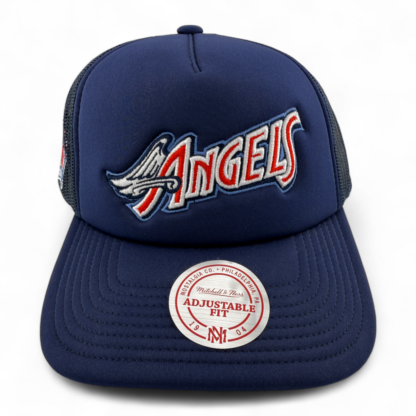 Mitchell & Ness Los Angeles Angels MLB Foam Trucker A-Frame Snapback Adjustable