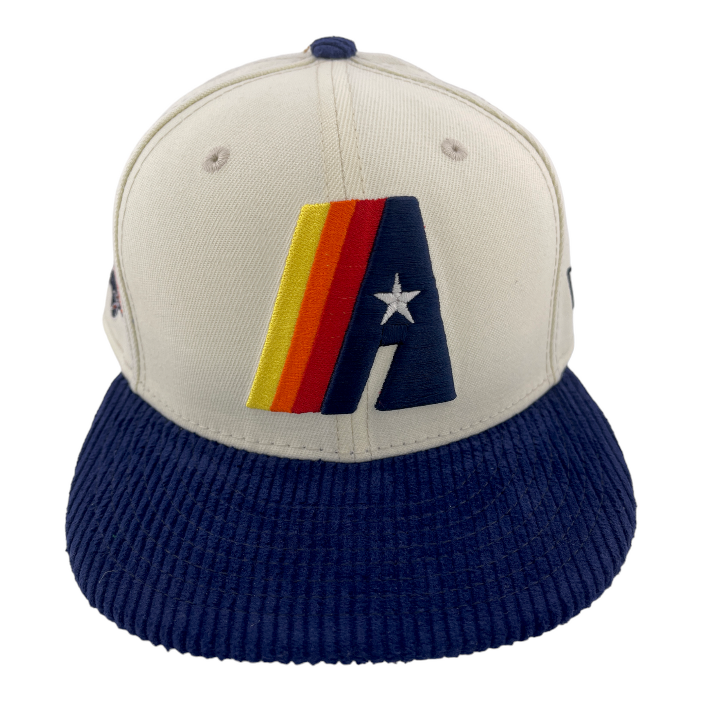 New Era Houston Astros Throwback A 45th Anniversary Corduroy Visor 59FIFTY Hat Cap