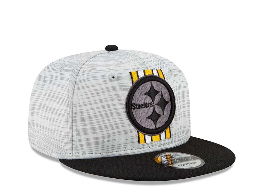 New Era Pittsburgh Steelers Training Camp 2021 NFL Grey 9FIFTY Snapback Hat Cap