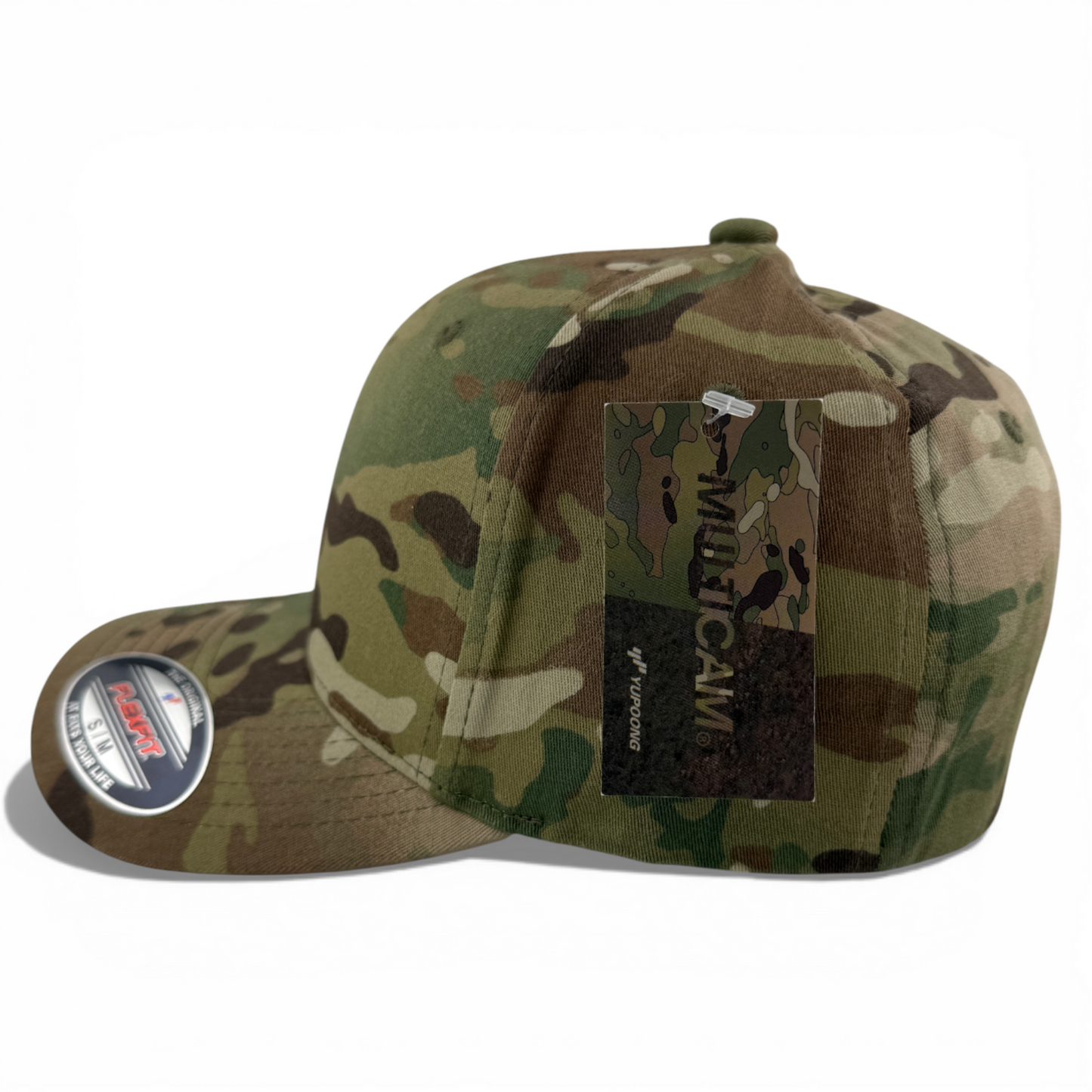 The Original FlexFit MultiCam Olive/Tan Camouflage Blank Stretch Fit Fitted Hat