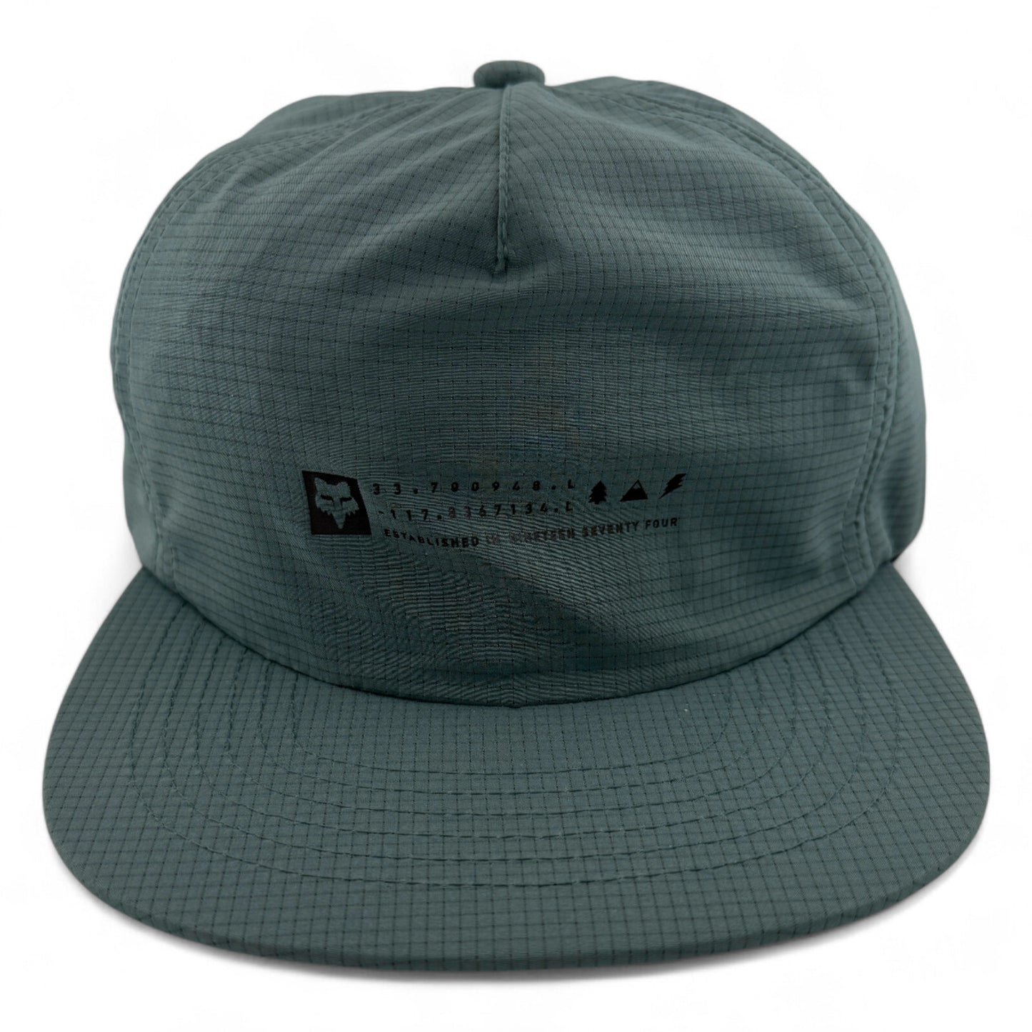 Fox Racing Base Over Stamp Logo Green Lightweight Running Adjustable Hat Cap