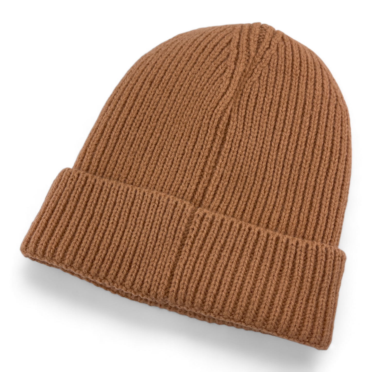 The North Face TNF Logo Box Almond Butter Tan NF0A3FJXI0J Cuffed Beanie Knit Hat