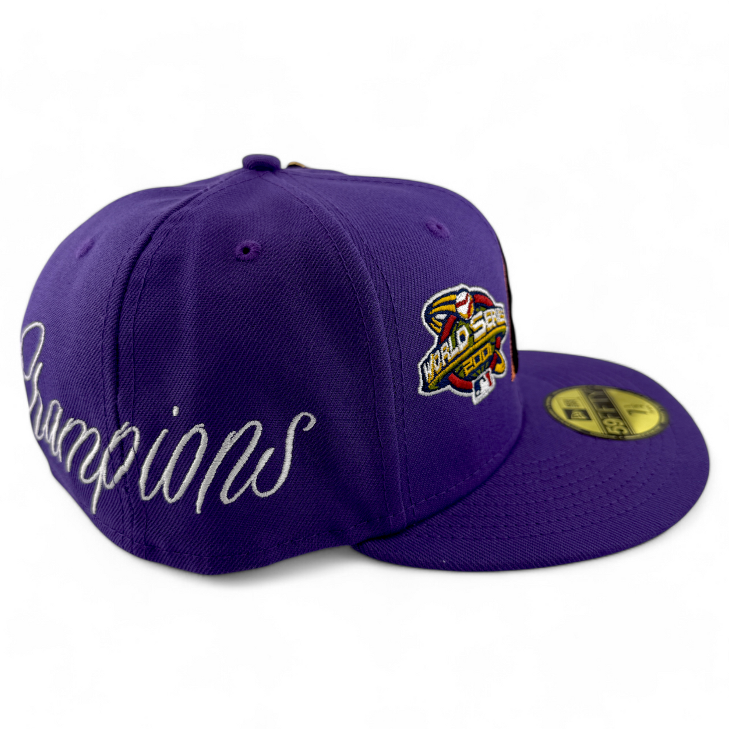 New Era Arizona Diamondbacks MLB Purple Historic Champs 2001 Pin 59FIFTY Fitted