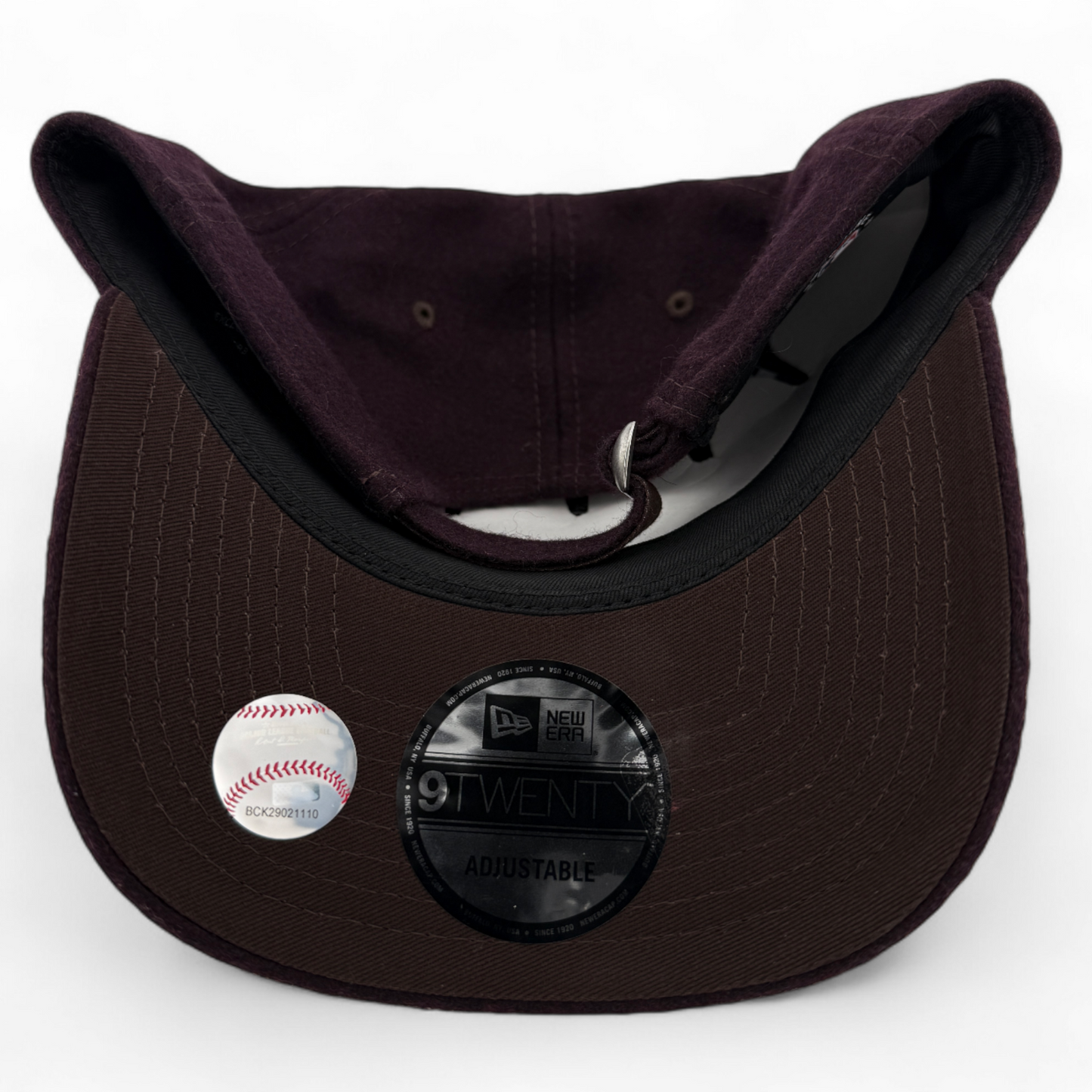 New Era San Diego Padres OTC Melton Felt Maroon 9Twenty Adjustable Dad Hat Cap