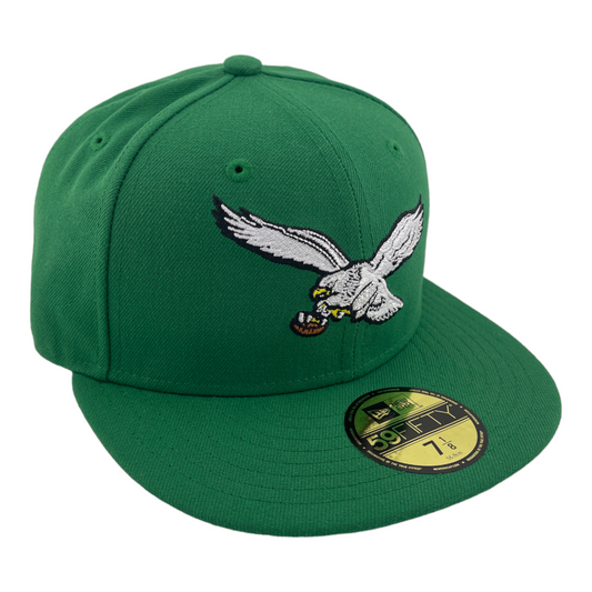 New Era Philadelphia Eagles Throwback Logo Green/Grey UV 59FIFTY Fitted Hat Cap