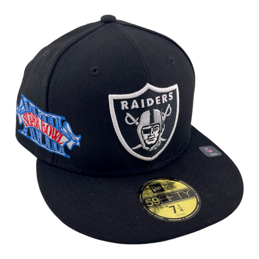 New Era Las Vegas Raiders Super Bowl Patch Black/Purple UV 59Fifty Fitted Hat Cap